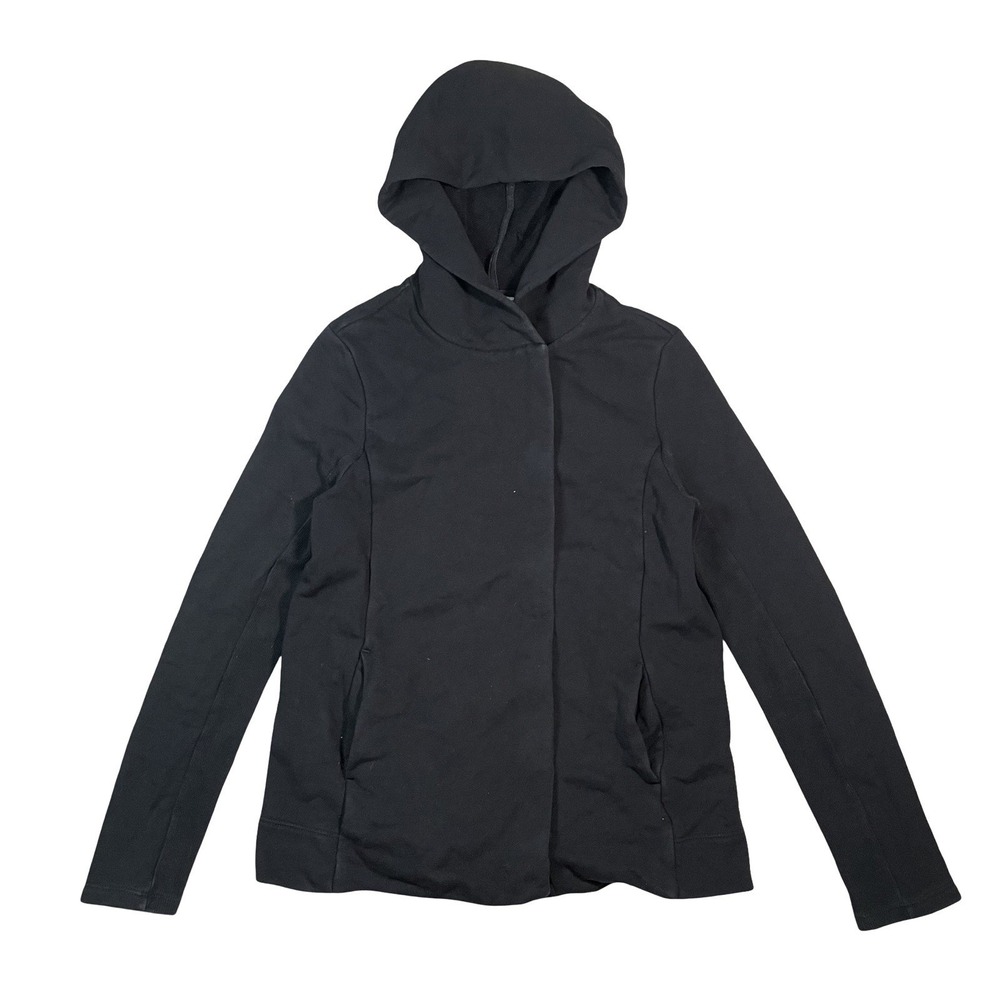 James‎ Perse Terry Knit Standard Hoodie Full Zip Jacket Black Size 3 Womenswear